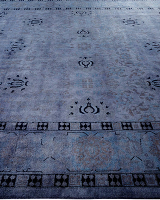 Contemporary Fine Vibrance Gray Wool Area Rug 9' 0" x 12' 0" - Solo Rugs