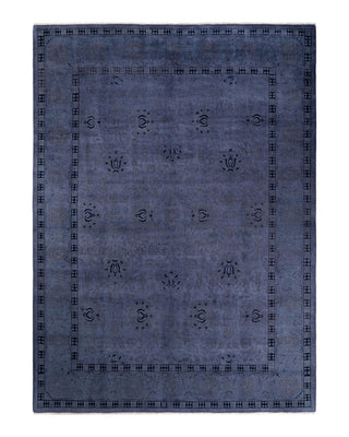 Contemporary Fine Vibrance Gray Wool Area Rug 9' 0" x 12' 0" - Solo Rugs