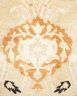 Contemporary Eclectic Ivory Wool Area Rug 9' 3" x 12' 2" - Solo Rugs