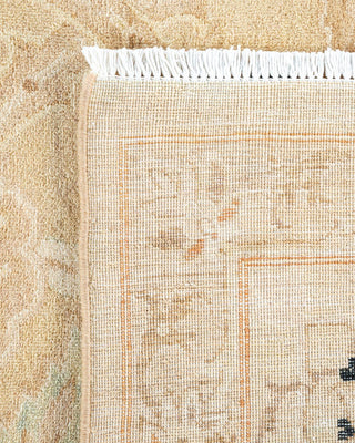 Contemporary Eclectic Ivory Wool Area Rug 9' 3" x 12' 2" - Solo Rugs