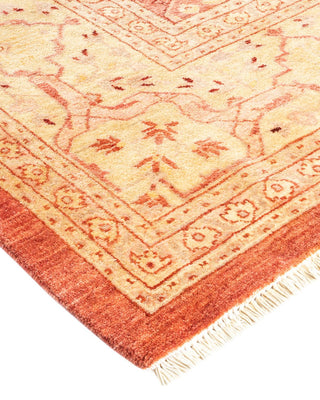 Contemporary Eclectic Pink Wool Area Rug 8' 3" x 10' 6" - Solo Rugs