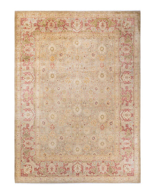 Traditional Mogul Light Gray Wool Area Rug 8' 0" x 10' 10" - Solo Rugs