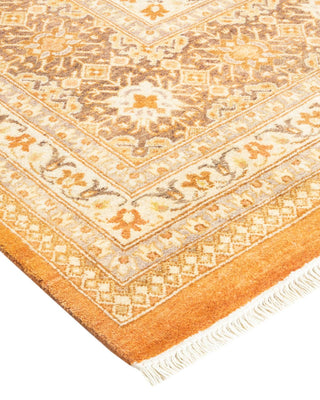 Traditional Mogul Brown Wool Area Rug 8' 1" x 10' 1" - Solo Rugs