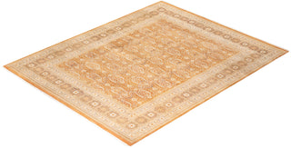 Traditional Mogul Brown Wool Area Rug 8' 1" x 10' 1" - Solo Rugs
