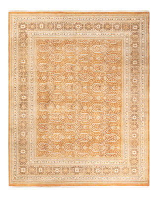 Traditional Mogul Brown Wool Area Rug 8' 1" x 10' 1" - Solo Rugs