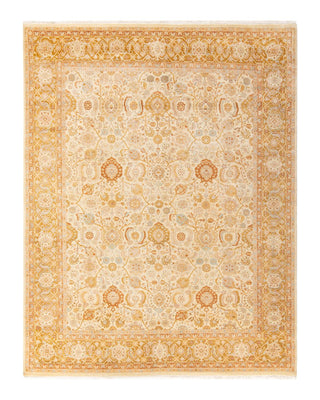 Traditional Mogul Ivory Wool Area Rug 8' 1" x 10' 6" - Solo Rugs