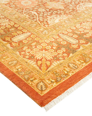 Traditional Mogul Brown Wool Area Rug 8' 0" x 10' 4" - Solo Rugs