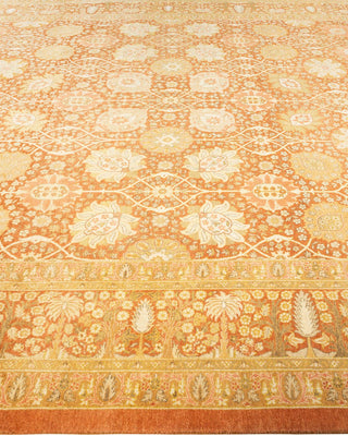 Traditional Mogul Brown Wool Area Rug 8' 0" x 10' 4" - Solo Rugs