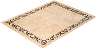 Traditional Mogul Ivory Wool Area Rug 8' 3" x 10' 5" - Solo Rugs