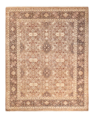 Traditional Mogul Brown Wool Area Rug 8' 2" x 10' 4" - Solo Rugs