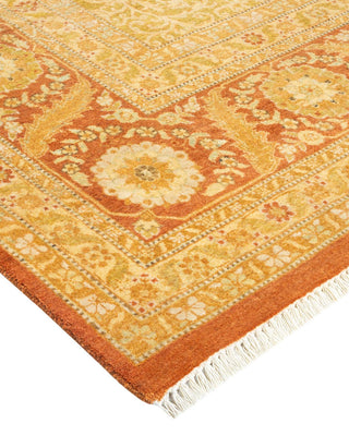 Traditional Mogul Brown Wool Area Rug 8' 2" x 9' 10" - Solo Rugs