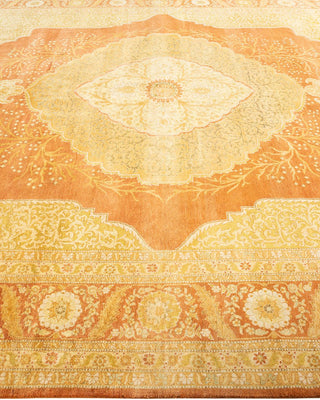 Traditional Mogul Brown Wool Area Rug 8' 2" x 9' 10" - Solo Rugs