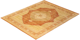 Traditional Mogul Brown Wool Area Rug 8' 2" x 9' 10" - Solo Rugs