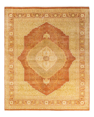 Traditional Mogul Brown Wool Area Rug 8' 2" x 9' 10" - Solo Rugs