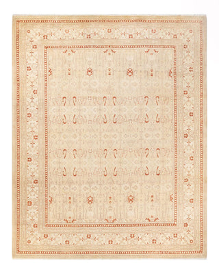 Traditional Mogul Ivory Wool Area Rug 8' 4" x 10' 3" - Solo Rugs