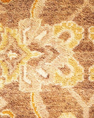 Traditional Mogul Yellow Wool Area Rug 6' 1" x 8' 10" - Solo Rugs