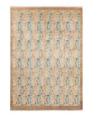 Traditional Mogul Brown Wool Area Rug 6' 1" x 8' 7" - Solo Rugs