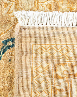 Traditional Mogul Yellow Wool Area Rug 7' 10" x 9' 7" - Solo Rugs