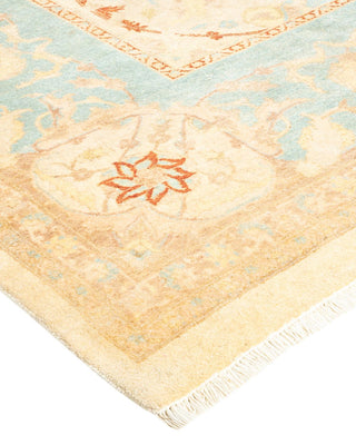 Traditional Mogul Ivory Wool Area Rug 8' 3" x 10' 6" - Solo Rugs