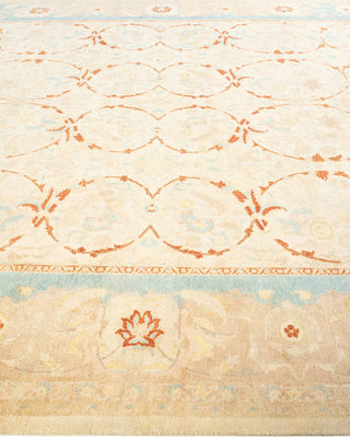 Traditional Mogul Ivory Wool Area Rug 8' 3" x 10' 6" - Solo Rugs