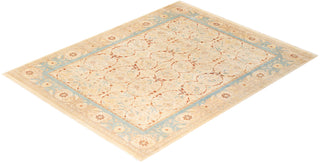 Traditional Mogul Ivory Wool Area Rug 8' 3" x 10' 6" - Solo Rugs