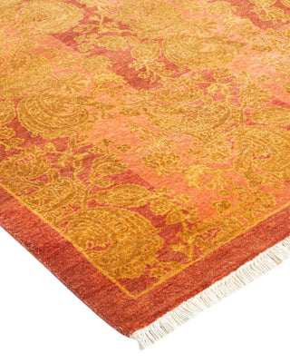 Traditional Mogul Pink Wool Area Rug 8' 3" x 10' 3" - Solo Rugs