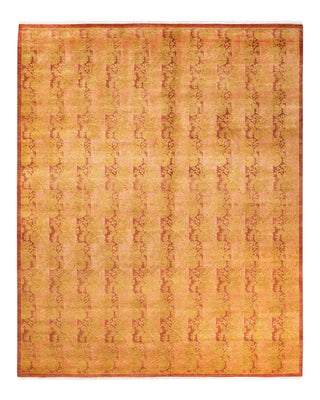 Traditional Mogul Pink Wool Area Rug 8' 3" x 10' 3" - Solo Rugs