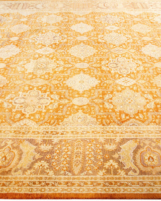 Traditional Mogul Brown Wool Area Rug 8' 3" x 9' 10" - Solo Rugs