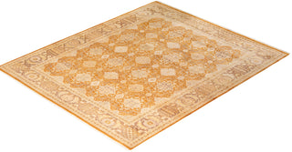 Traditional Mogul Brown Wool Area Rug 8' 3" x 9' 10" - Solo Rugs