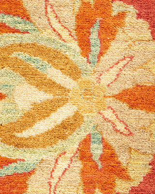Traditional Mogul Orange Wool Area Rug 8' 1" x 10' 2" - Solo Rugs
