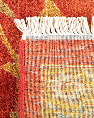 Traditional Mogul Orange Wool Area Rug 8' 1" x 10' 2" - Solo Rugs