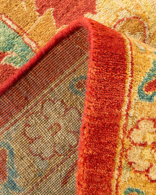 Traditional Mogul Orange Wool Area Rug 8' 1" x 10' 2" - Solo Rugs