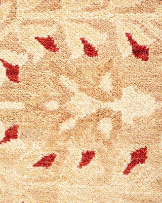 Traditional Mogul Beige Wool Area Rug 8' 3" x 10' 3" - Solo Rugs
