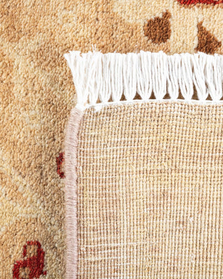 Traditional Mogul Beige Wool Area Rug 8' 3" x 10' 3" - Solo Rugs