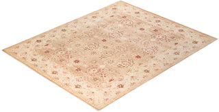 Traditional Mogul Beige Wool Area Rug 8' 3" x 10' 3" - Solo Rugs