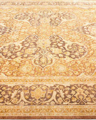 Traditional Mogul Yellow Wool Area Rug 8' 3" x 10' 8" - Solo Rugs