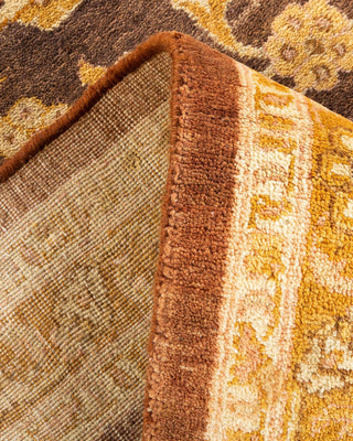 Traditional Mogul Yellow Wool Area Rug 8' 3" x 10' 8" - Solo Rugs