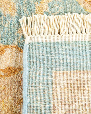 Traditional Mogul Light Blue Wool Area Rug 8' 4" x 10' 4" - Solo Rugs