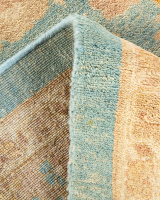 Traditional Mogul Light Blue Wool Area Rug 8' 4" x 10' 4" - Solo Rugs