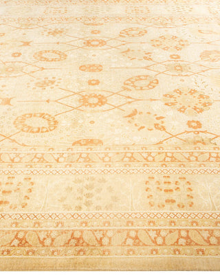 Traditional Mogul Yellow Wool Area Rug 8' 3" x 10' 5" - Solo Rugs