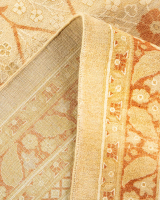 Traditional Mogul Yellow Wool Area Rug 8' 3" x 10' 5" - Solo Rugs