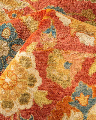 Traditional Mogul Orange Wool Area Rug 8' 0" x 10' 10" - Solo Rugs