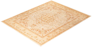 Traditional Mogul Ivory Wool Area Rug 8' 2" x 10' 5" - Solo Rugs