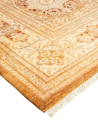 Traditional Mogul Green Wool Area Rug 8' 1" x 9' 8" - Solo Rugs