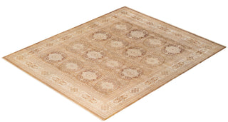 Traditional Mogul Green Wool Area Rug 8' 1" x 9' 8" - Solo Rugs