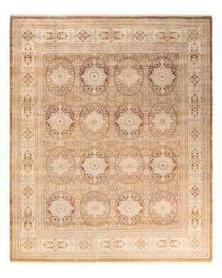 Traditional Mogul Green Wool Area Rug 8' 1" x 9' 8" - Solo Rugs