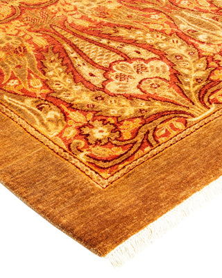 Traditional Mogul Yellow Wool Area Rug 8' 3" x 10' 1" - Solo Rugs
