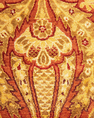 Traditional Mogul Yellow Wool Area Rug 8' 3" x 10' 1" - Solo Rugs