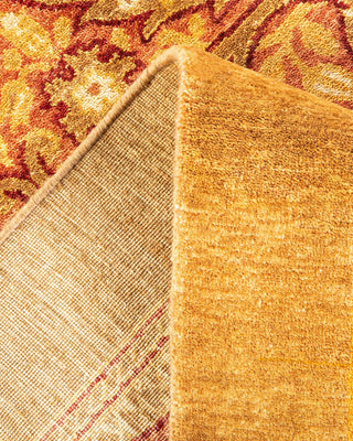 Traditional Mogul Yellow Wool Area Rug 8' 3" x 10' 1" - Solo Rugs
