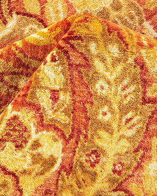 Traditional Mogul Yellow Wool Area Rug 8' 3" x 10' 1" - Solo Rugs